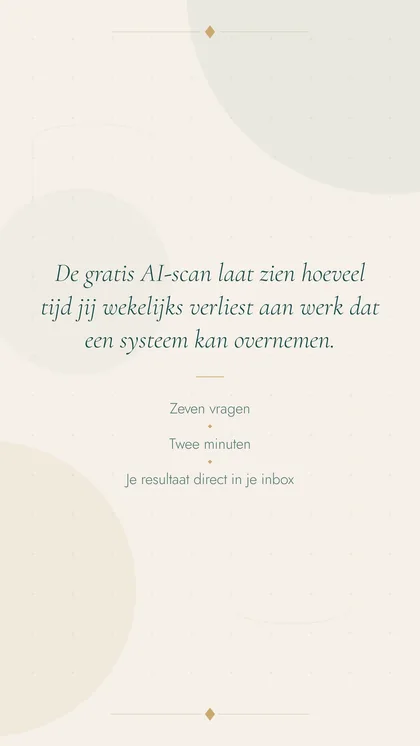 Instagram Story over de gratis AI-scan in lichte huisstijl